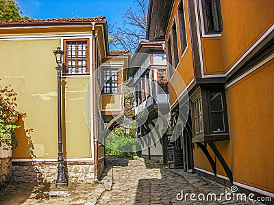 A fragment of the ancient part of Plovdiv Stock Photo