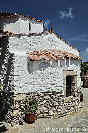 Fragment of the Byzantine Orthodox church Stock Photo