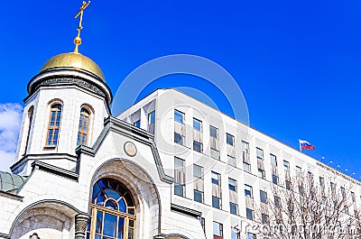 Fragment of the chapel church of the Icon of the Mother of God of Kazan Editorial Stock Photo