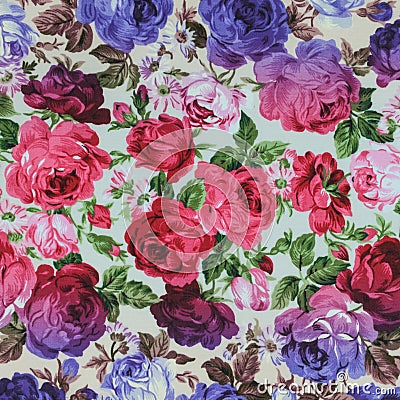 Fragment of colorful retro tapestry text, Fragment of colorful r Stock Photo