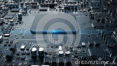 a fragment of computer hardware components Stock Photo