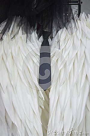 A fragment of decorative angel wings Stock Photo