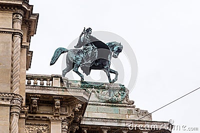 Fragment of the facade of the Vienna Opera Editorial Stock Photo