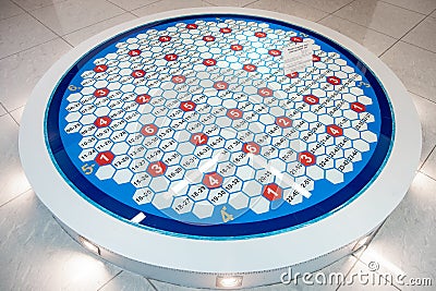 Fragment fuel grid of arrangement elements enrichment with uranium in nuclear reactor Stock Photo