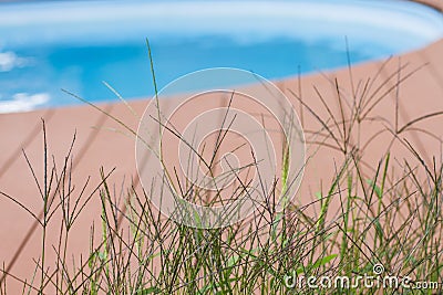 Fragment of home pool for relaxing spa Stock Photo