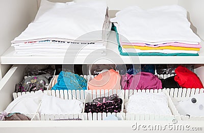 Fragment of a home wardrobe Stock Photo