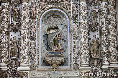 Fragment of the interior of the Cathedral Stock Photo