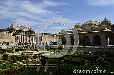 Fragment of Majestic Amer Fort in Jaipur Rajasthan India Editorial Stock Photo