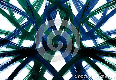 Fragment of modern architecture or building, plant life chaos are drawn in flexible lines in joint support of each other. Abstract Stock Photo