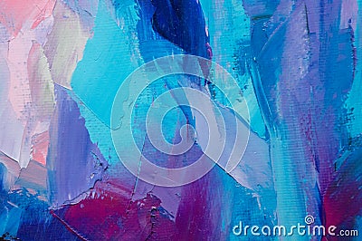 Fragment. Multicolored texture painting. Abstract art background. oil on canvas. Rough brushstrokes of paint. Closeup of a paintin Stock Photo