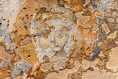 Fragment of the old frescoes Stock Photo