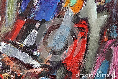 Fragment paintings in the style of ethnic avant-garde Stock Photo