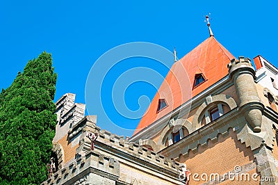 Fragment of the palace of Princess Gagarina Editorial Stock Photo