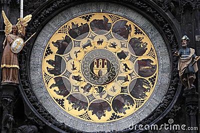 Fragment of prague astronomical clock Stock Photo