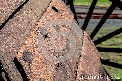 Fragment of the rusty Retro steam machine Stock Photo
