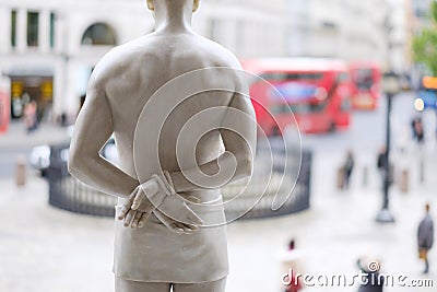 Sculpture on the steps of the cathedral Editorial Stock Photo