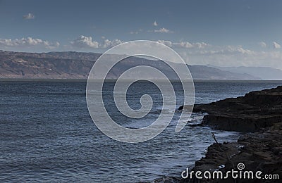 Fragment of the shore of the Dead Sea Stock Photo