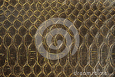 Fragment of a snake leather as a background or texture. Stock Photo