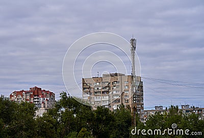 fragment of Soviet architecture in Ukraine Stock Photo