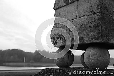 Fragment stone statue Stock Photo