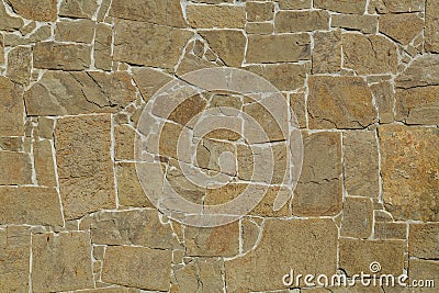 Fragment of the stone wall with a flat pattern Stock Photo