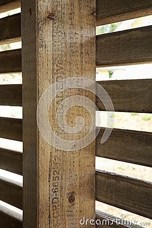 Fragment of wall of house. Jyvaskyla. Finland Stock Photo