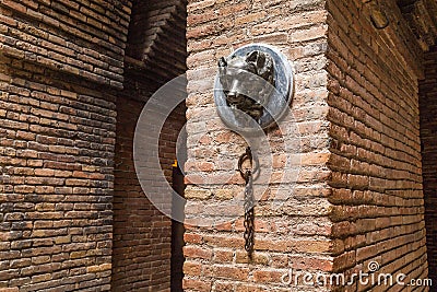 Fragments of the architectural heritage of Antonio Gaudi Editorial Stock Photo