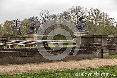 Fragments of small architecture in the Swierklaniec park Stock Photo