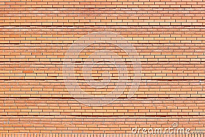 Fragments of the walls laid with large and small bricks,cement used in construction. Stock Photo