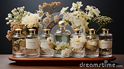 fragrance bottles Stock Photo