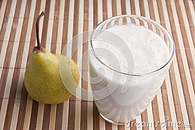 Fragrant fresh pear smoothy Stock Photo