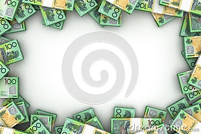 Frame with Australian Dollar Stock Photo