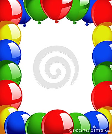 Frame balloons Vector Illustration
