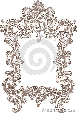 Frame Baroque Vector Illustration