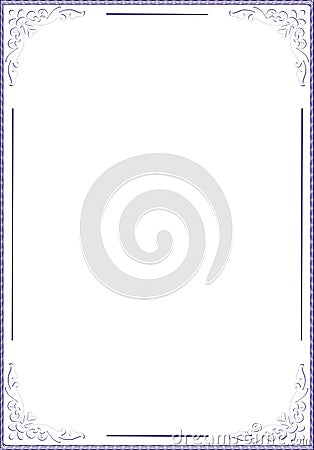 Frame blank template for a certificate Stock Photo