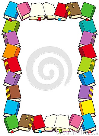 Frame from books Vector Illustration