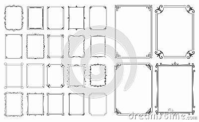 Set of vintage decorative frames or vintage rectangle ornaments or calligraph frame retro concept. eps 10 vector Vector Illustration