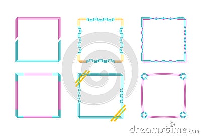 Frame border line page vector simple. Modern vector frame minimalism Vector Illustration