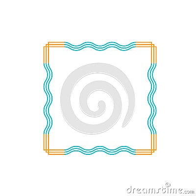Frame border line page vector simple. Modern vector frame minimalism Vector Illustration