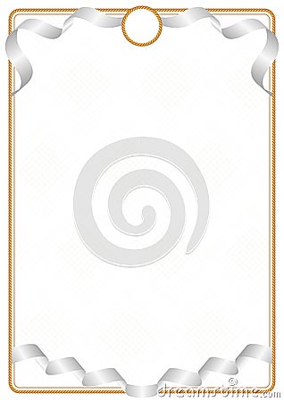 Frame and border of Cyprus colors flag Vector Illustration