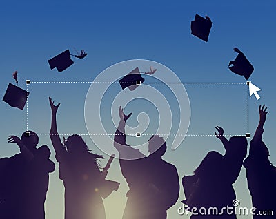 Frame Box Copy Space Cursor Pointing Concept Stock Photo