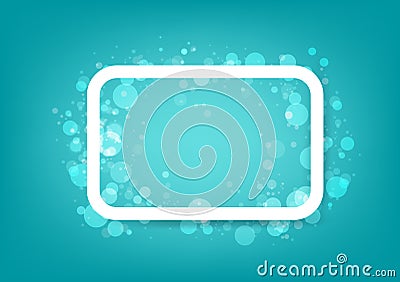 Frame, bubbles in water concept, simple banner poster design, Bokeh abstract background vector illustration Vector Illustration
