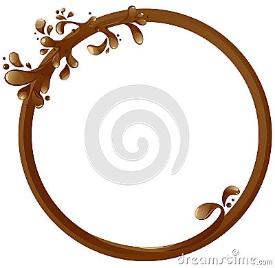 Frame from chocolate jets Vector Illustration