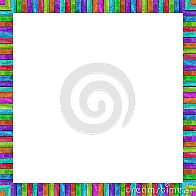 Colorful wood board frame Stock Photo