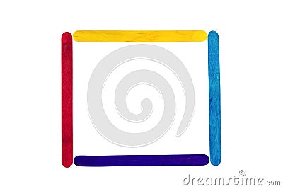 Frame colorful wood ice-cream stick Stock Photo