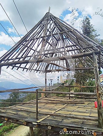 Timor-Leste traditional sacred house in Letefoho, Timor-Leste Stock Photo