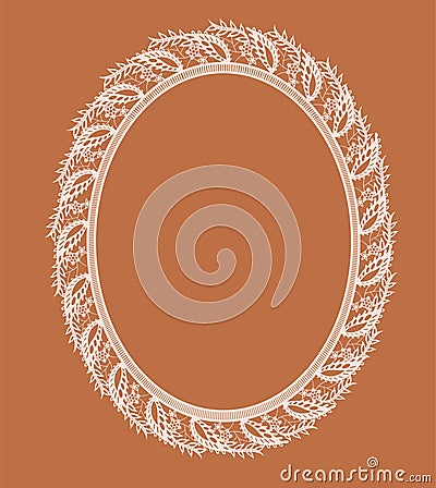 The frame of the elements of abstract lace Stock Photo