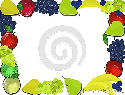 Frame for fake images or fluff with transparent background fruits on a transparent background Stock Photo