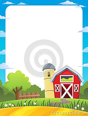 Frame with farmland theme 1 Vector Illustration