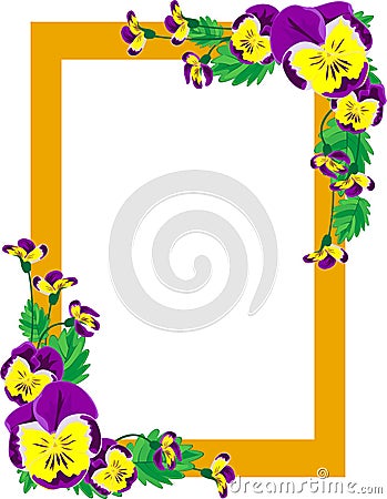 frame of flower Vector Illustration